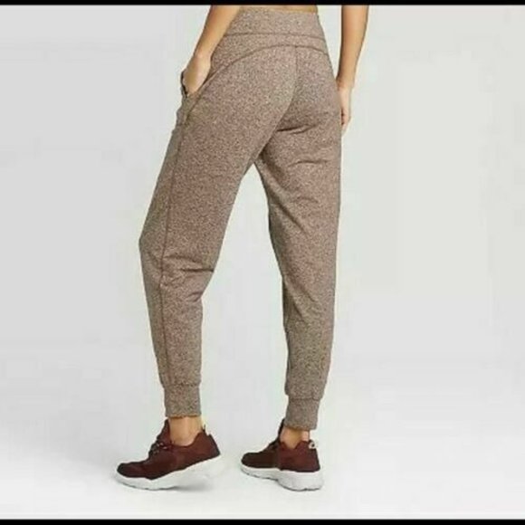 Women's Mid-Rise Brushed Jersey Jogger Pants Size XL - Picture 3 of 5